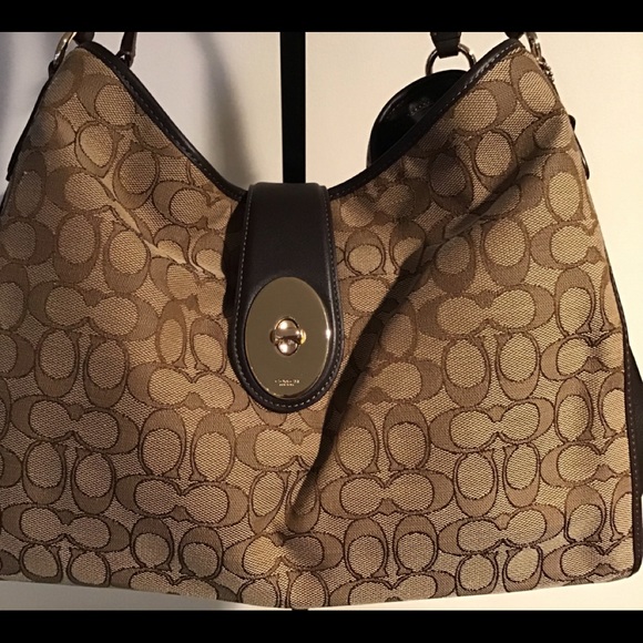 Coach Handbags - Tan and brown coach purse